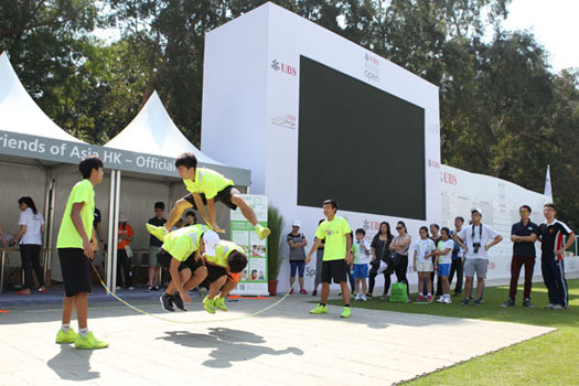 The Hong Kong Rope Skipping Club staged an exciting performance for the audience